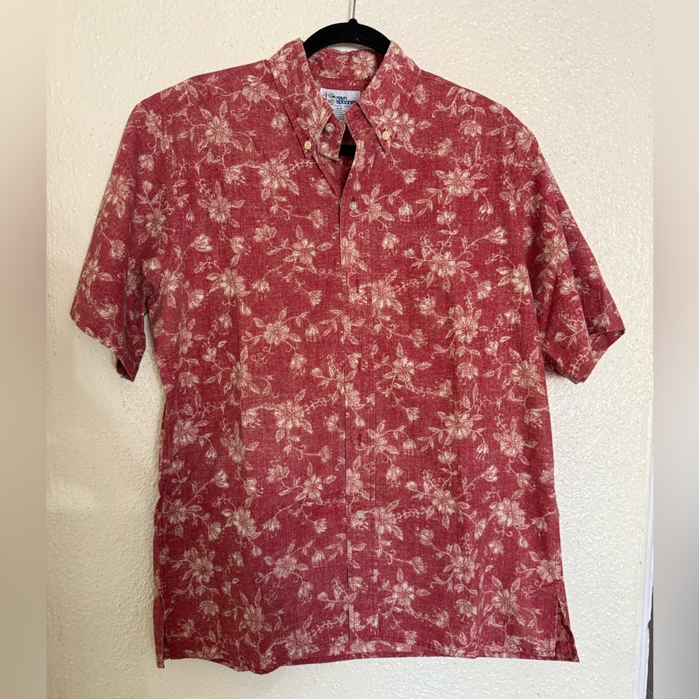 Reyn spooner Hawaiian Floral Red Men's Shirt size Medium